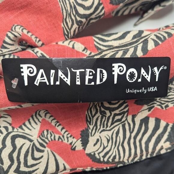 Painted Pony vintage NWT jacket blazer zebra print red black cream size M - Picture 5 of 6